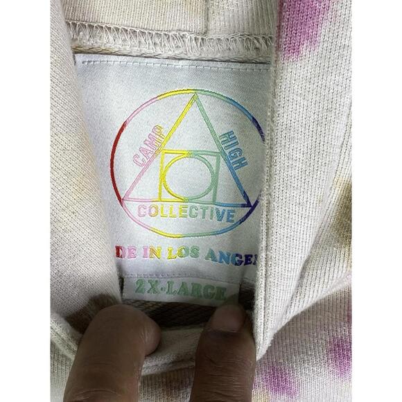 Camp High Hoodie Tie Dye 2 XL Multicolor - Picture 3 of 5